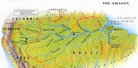 Amazon basin map