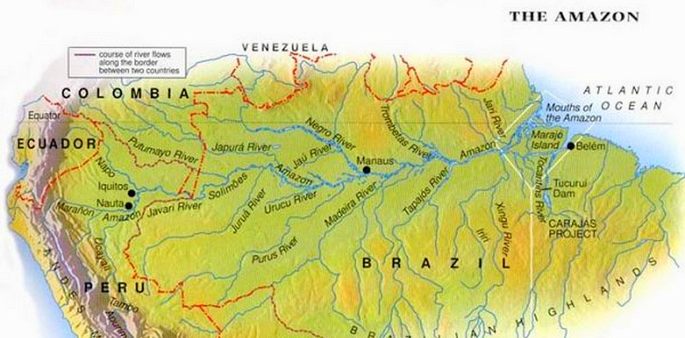 Amazon River Basin map
