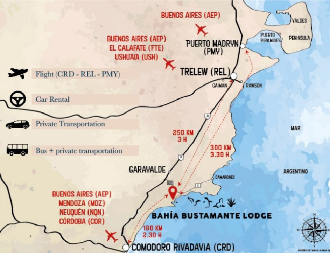 Bahia Bustamante map