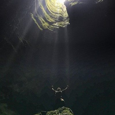 Inside an El Penon cave