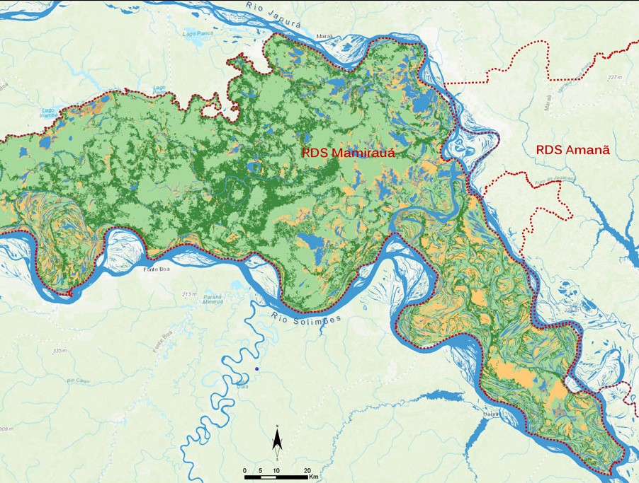 Map of Mamiraua Reserve
