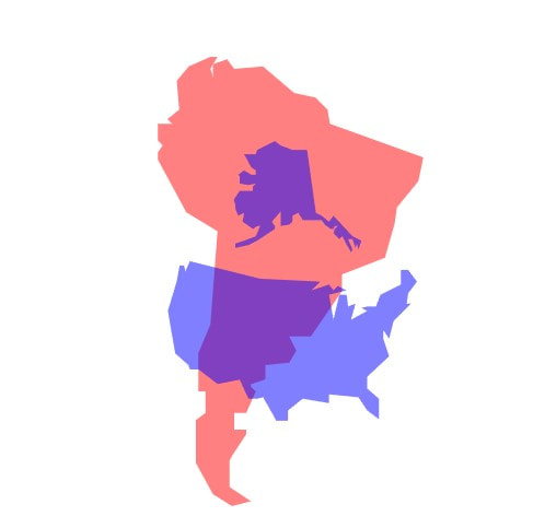 Compare U.S. to South America
